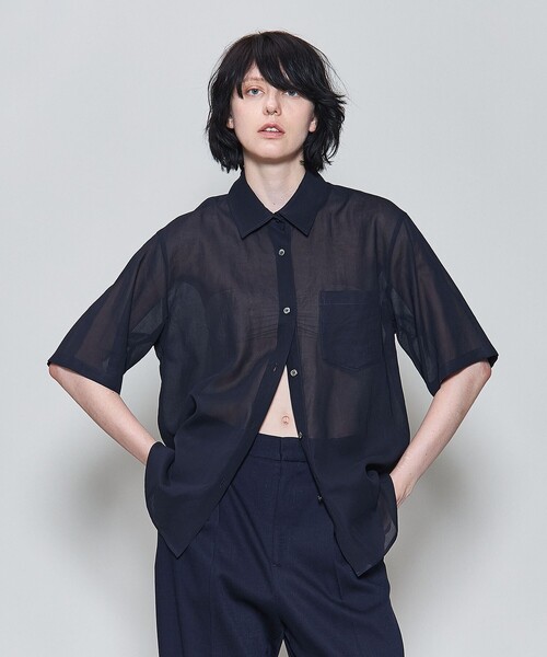 6（ロク）の「＜6(ROKU)＞スケ ショートスリーブ シャツ（シャツ