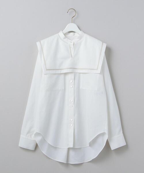 6（ロク）の「＜6(ROKU)＞COTTON SAILOR COLLAR BLOUSE/ブラウス