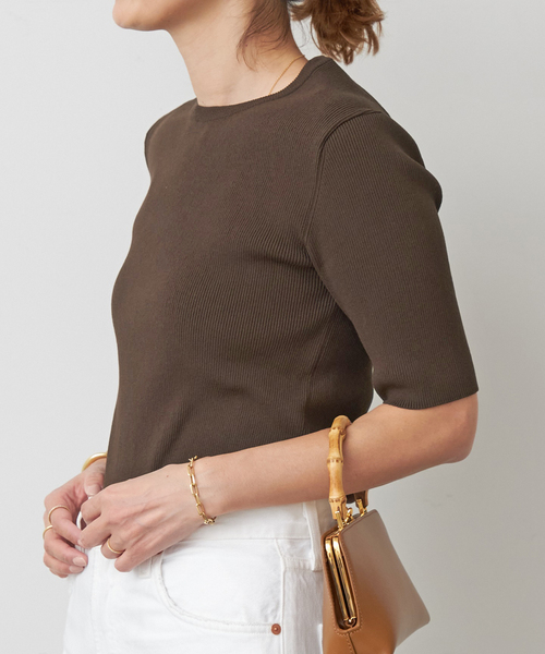 DINER B RIB クルーネックプルオーバー（ニット/セーター）｜Deuxieme