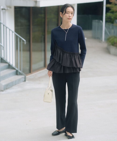 size SHORT/TALLあり］Daily Chic セミフレア パンツ（その他パンツ