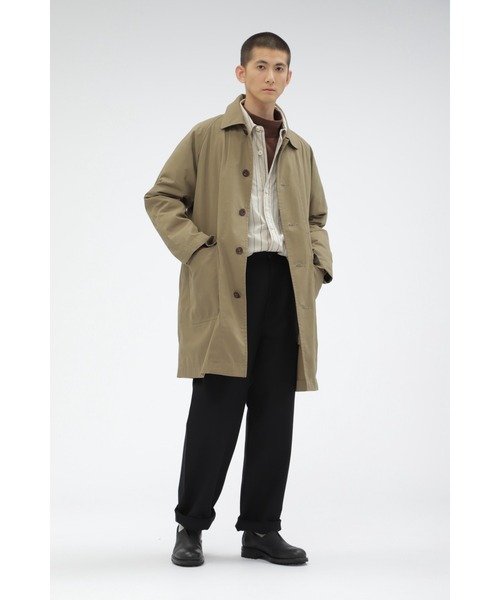 MHL.（エムエイチエル）の「WORN COTTON NYLON（ステンカラーコート