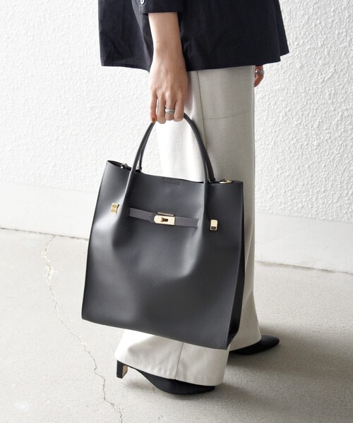 SHIPS any: A4 メタル フィッティング トート バッグ（トートバッグ