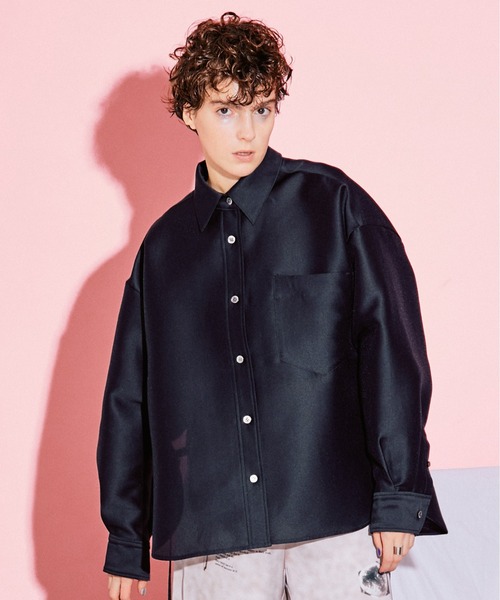 Silky Double Cross Volume Shirt/シルキーダブルクロスボリューム