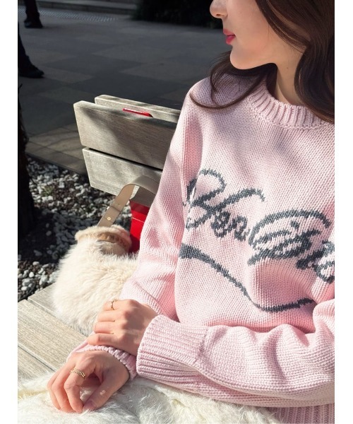 Loved one Logo Jacquard Knit（ニット/セーター）｜Her lip to（ハー