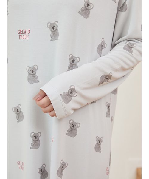セール】【接触冷感】コアラ柄ワンピース（ルームウェア/パジャマ