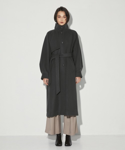 StandCollar Wool Coat/スタンドカラーウールロングコート（ステン