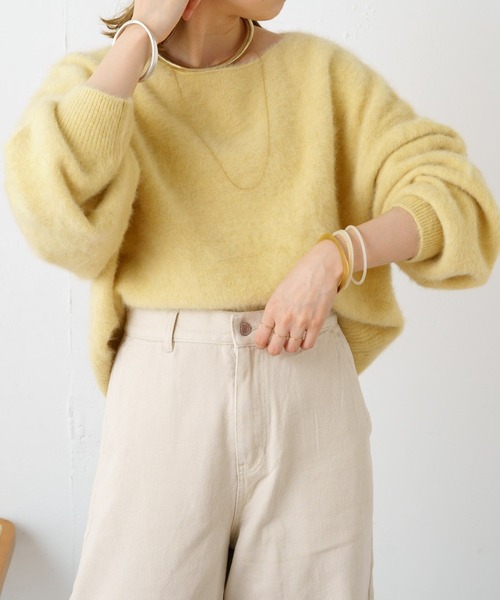 Omekashi（オメカシ）の「ファーカシミヤワイドニットプルオーバー