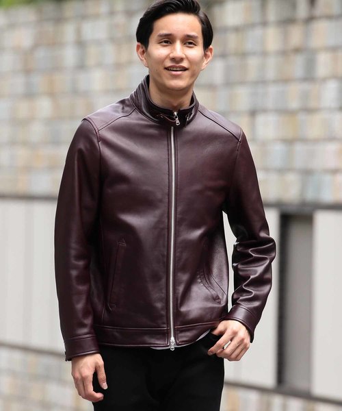 MEN'S BIGI（メンズビギ）の「ラムレザー シングルライダース
