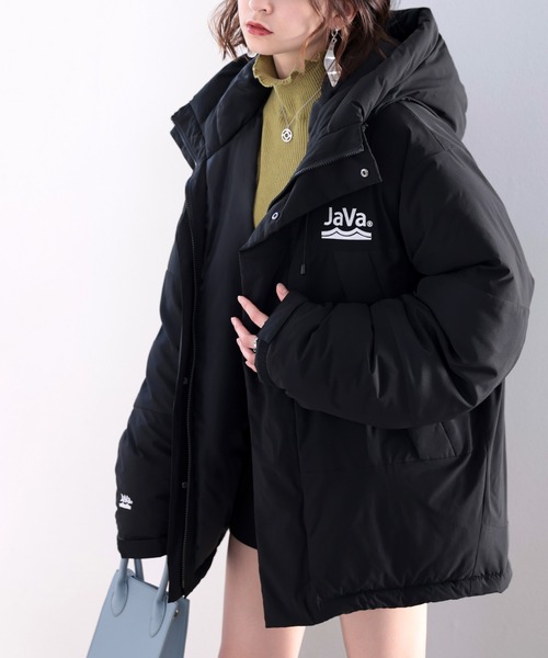 セール】《JaVaジャバコラボ》 極暖、異素材 パネル フェイク ダウン