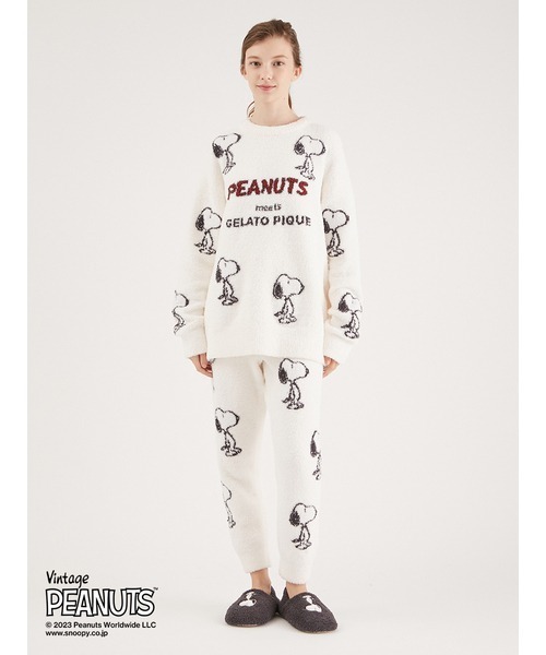 gelato pique（ジェラートピケ）の「【PEANUTS】総柄ジャガードプル