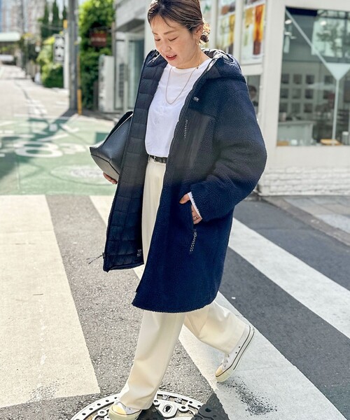 セール】◇【WEB限定】【TAION/タイオン】別注ボア×ダウンフードコート