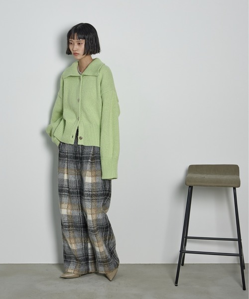 セール】【サステナブル】ハート釦襟付きニットカーディガン