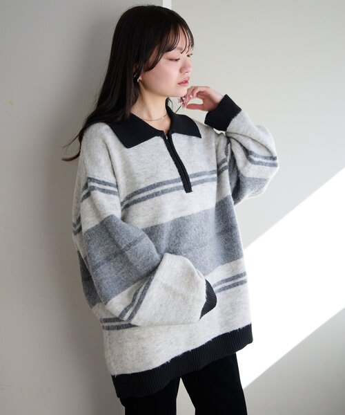 Kastane（カスタネ）の「【新色追加/無地&ボーダー/6色展開】ボーダー