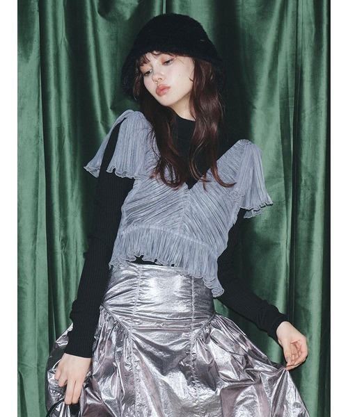 LILY BROWN（リリーブラウン）の「ビスチェセットニットトップス