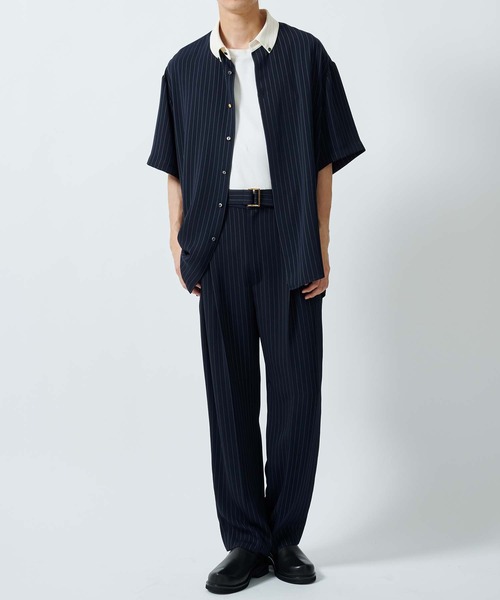 CULLNI（クルニ）の「STUDIOUS別注 WIDE STRAIGHT SLACKS STRIPE