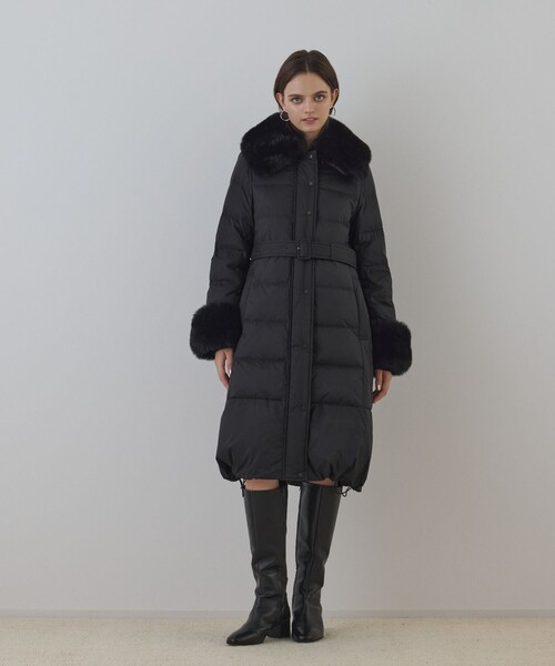 ファーカラーロングダウン（ダウンジャケット/コート）｜GRACE