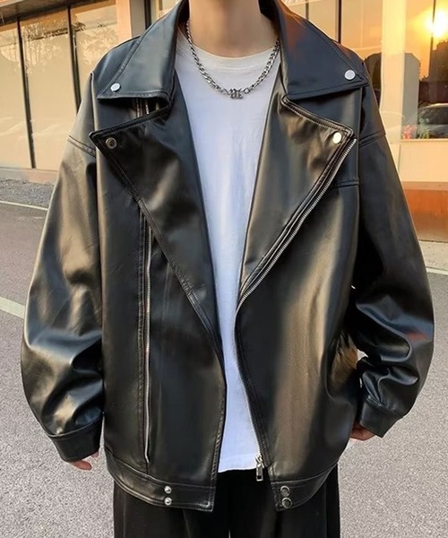 Theater code（シアターコード）の「△big silhouette leather jacket