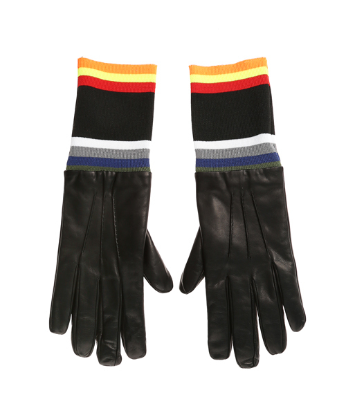 RAF SIMONS（ラフシモンズ）の「Narrow leather gloves stripe elastic
