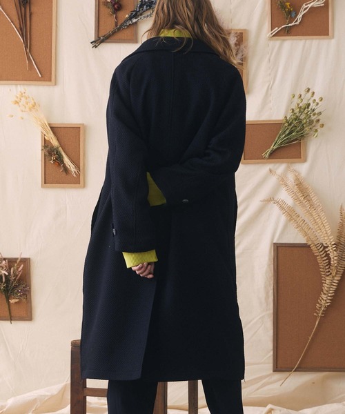 ミックスツイードプライムオーバーステンカラーコート(サイズ01