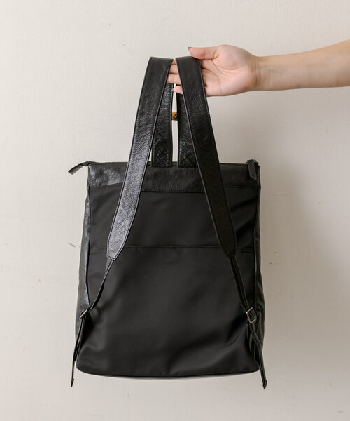 セール】《本革/A4サイズ対応》ミックス編みリュックサック（バック