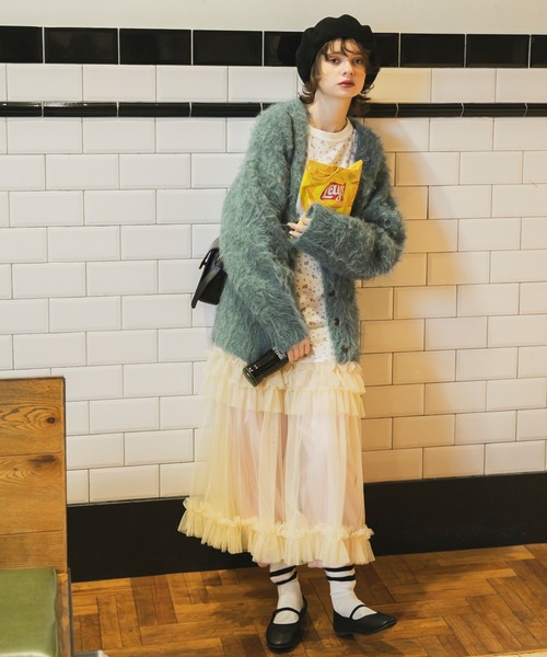 forksy.】チュールフリルボリュームティアードスカート forksy.│MONO