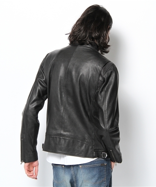BEAMS（ビームス）の「BEAMS / シングルレザーライダースジャケット