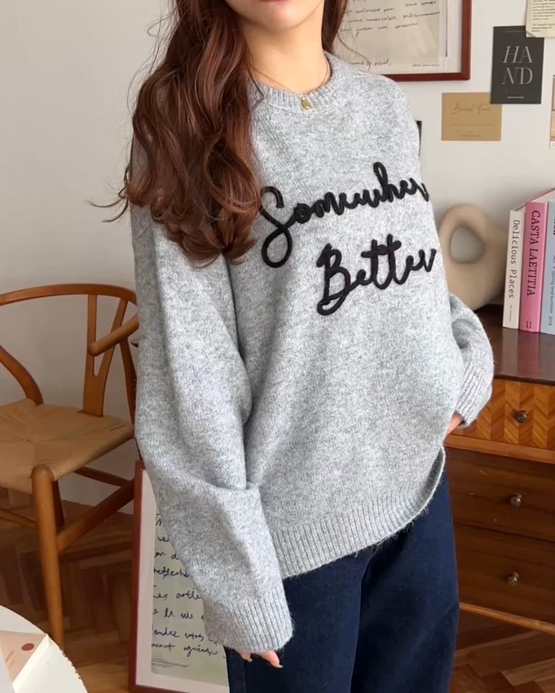 セール】コードロゴ刺繍ニットプルオーバー（ニット/セーター