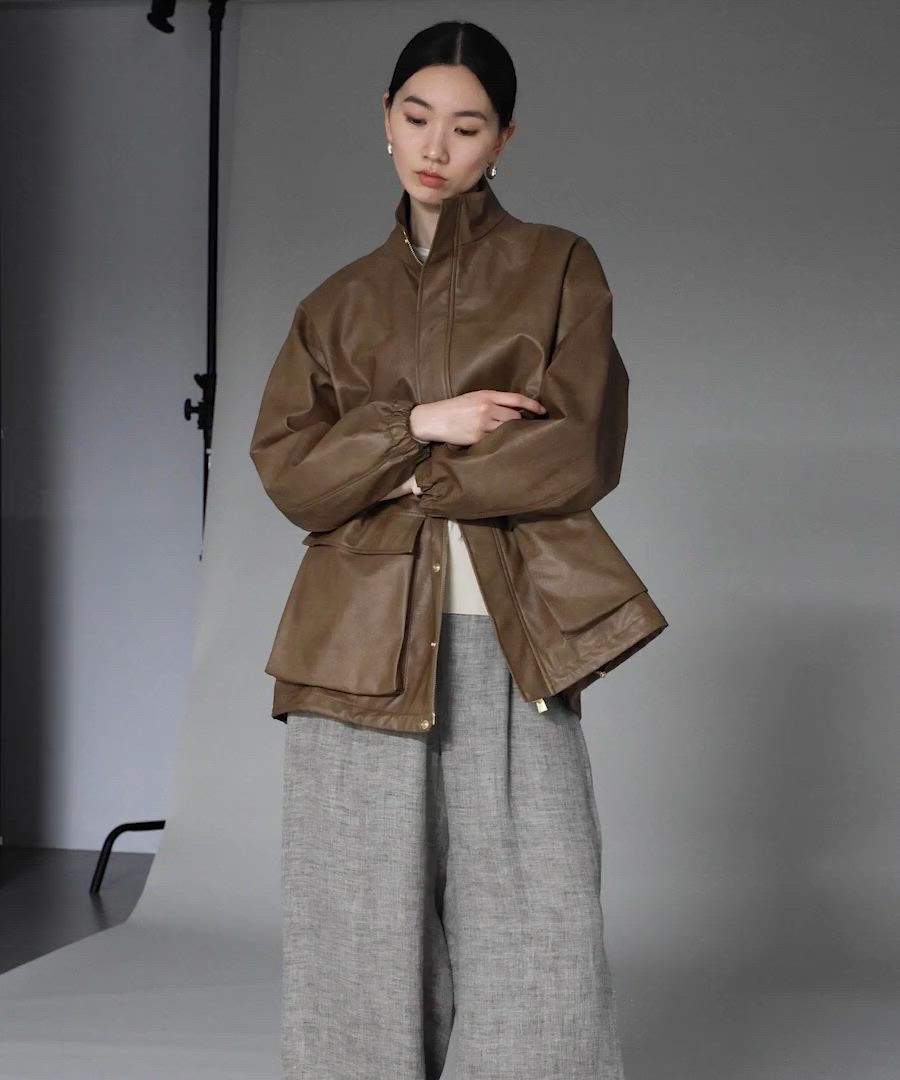 Curensology(カレンソロジー)/ヴィンテージフェイクレザーコート