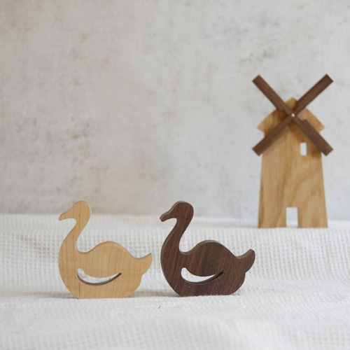 スワン オブジェ｜全2種類 北欧 白鳥 無垢 置物 マリン 夏 冬 水辺