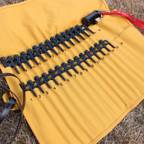 スノーピークのソリッドステークにもぴったり／本数一目瞭然☆帆布の