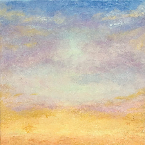 マジックアワーの空 キャンバスアート 33.3×33.3cm 絵画 lune_atelier