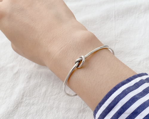 シルバー925 シンプル ノットバングル 男女兼用 ヴィンテージ バングル