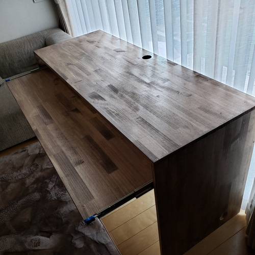 DTMデスク 145✕55 カウンターテーブル 書斎 ダイニングテーブル 森の