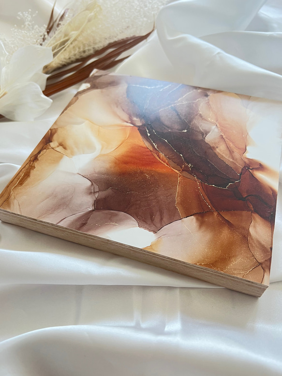 アルコールインクアート パネル 200×200【世界に一つだけのアート