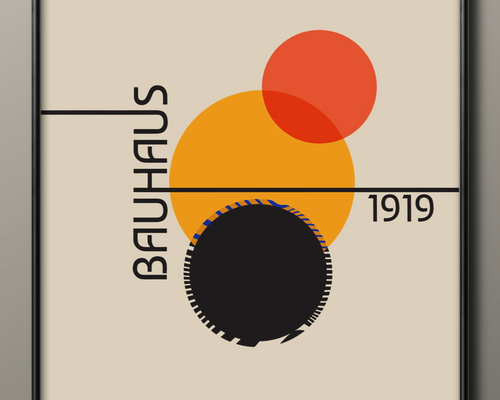 ポスター アート 絵画『バウハウス BAUHAUS』北欧 A3 イラスト