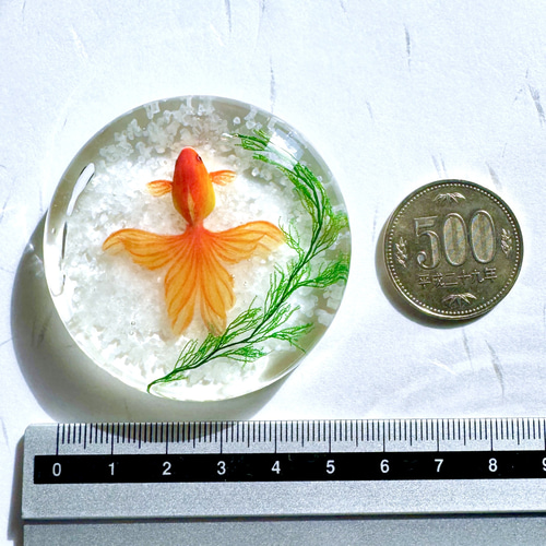 特集掲載】涼菓子のようなペーパーウェイト 文鎮 琉金 金魚 その他雑貨