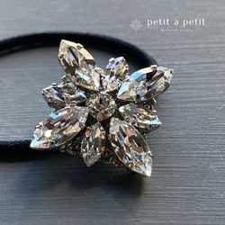 Many Thanks✴︎スワロフスキー®︎ ヘアゴムorポニーフック clématite