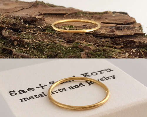 K24 Pure Gold Ring◇純金の指輪/リング3（1mm幅） 指輪・リング Sae