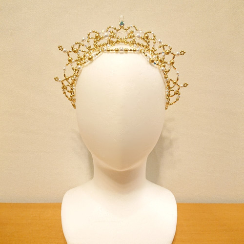 ☆バレエティアラ ゴールド×クリア オーロラ・森の女王☆ カチューシャ