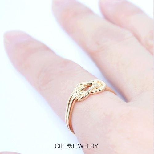 インフィニティ リング SV K18仕上げ K18GP 指輪 送料無料 指輪