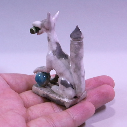 ◇『お稲荷さん』(きつね,狐) atelier_juni 手作り陶芸細工 その他置物