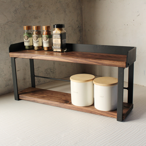 アイアンスパイスラック・調味料棚 棚・シェルフ・ラック ブルメイド