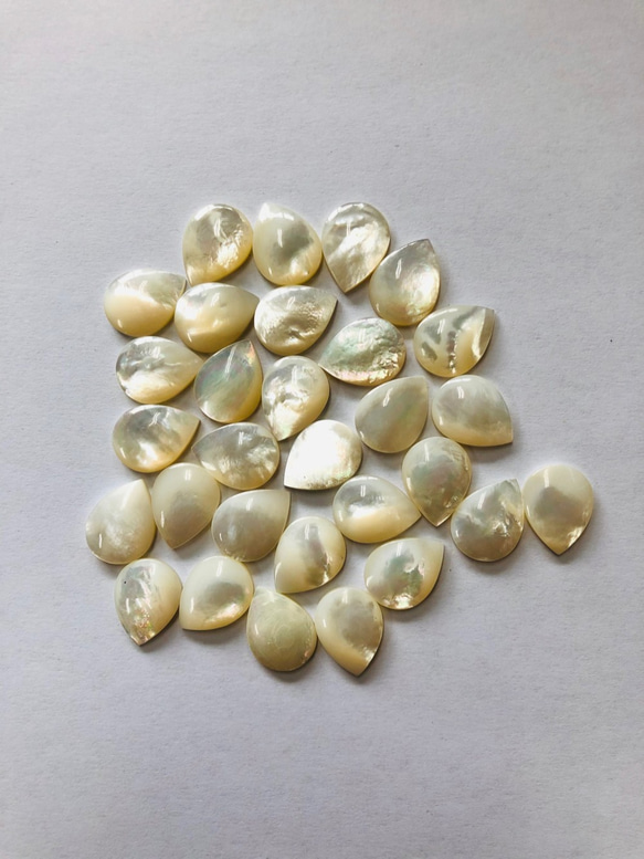 白蝶貝 ホワイトシェル マザーオブパール 12x16ペアシェイプ その他