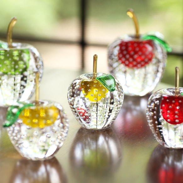 かわいい♡りんごのペーパーウェイト（黄色） その他インテリア雑貨