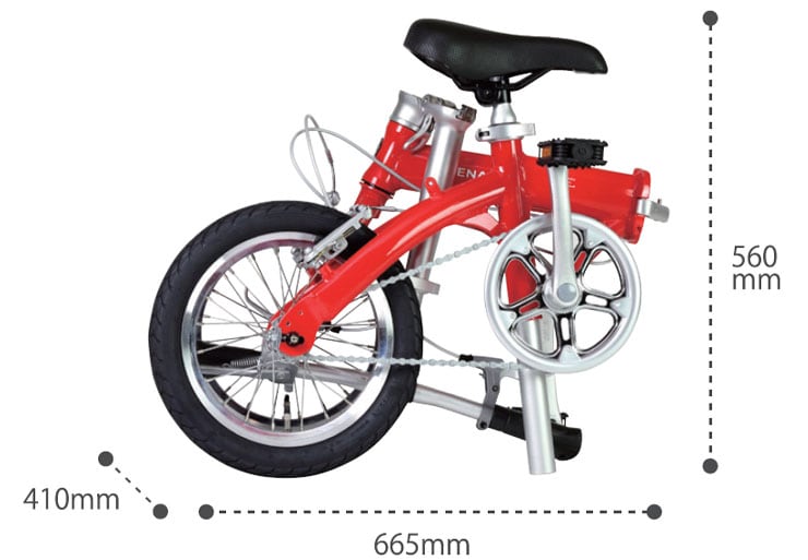 LIGHT 8（AL-FDB140）14インチ シングルスピード 折りたたみ自転車