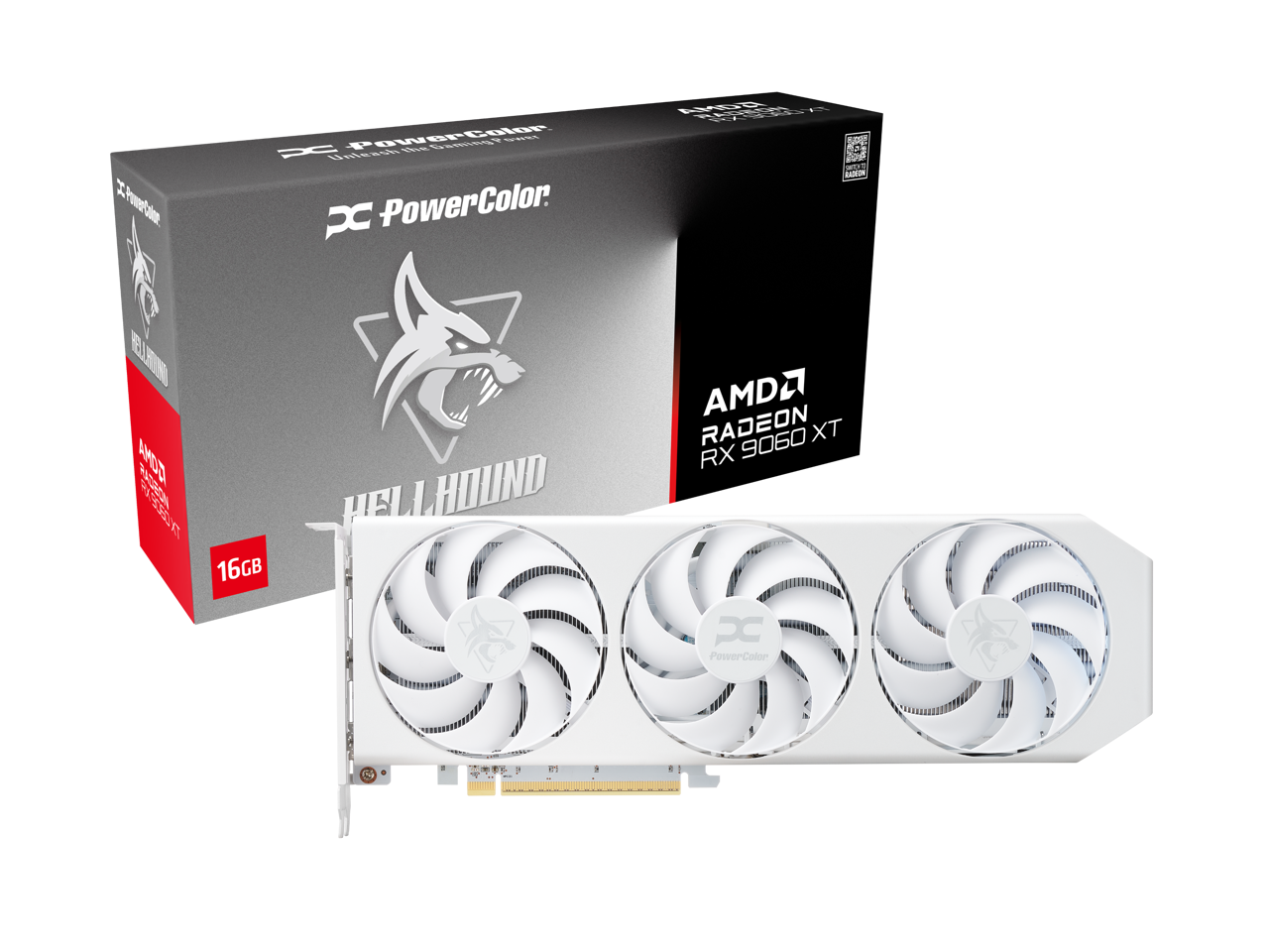 PowerColor Hellhound Spectral White Radeon RX 9060 XT 16GB GDDR6