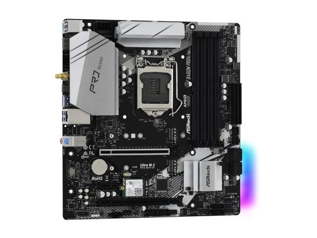 NeweggBusiness - ASRock B460M Pro4/ac LGA 1200 Intel B460 Micro
