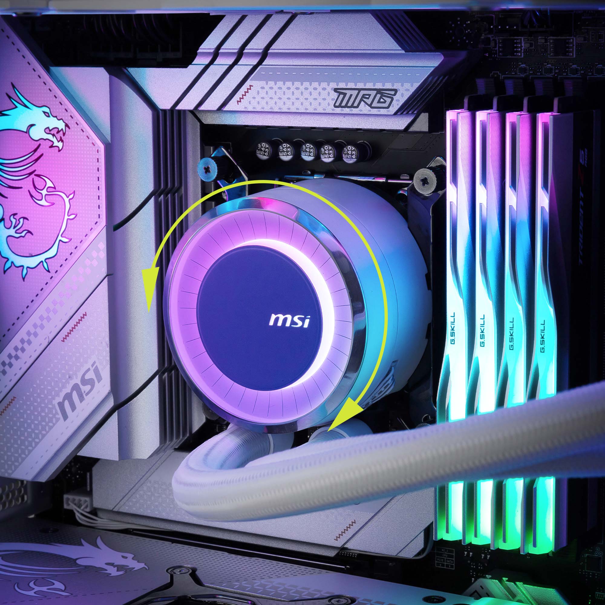 MSI MAG CoreLiquid E360 White - AIO ARGB CPU Liquid Cooler