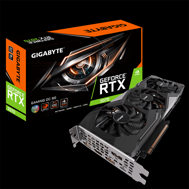 GIGABYTE GeForce RTX 2070 GAMING OC WHITE 8G Graphics Card, 3 x