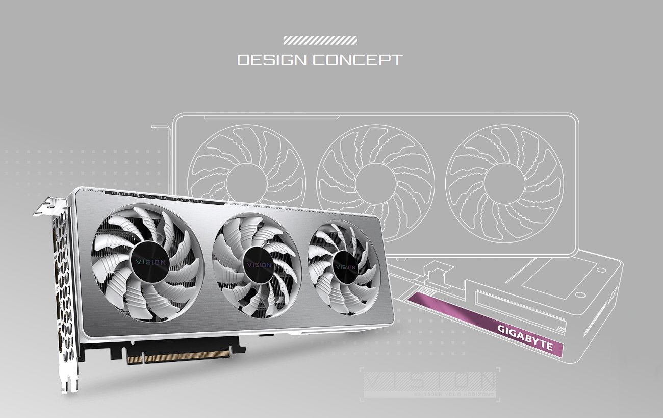 GIGABYTE Vision OC GeForce RTX 3060 12GB GDDR6 PCI Express 4.0 ATX